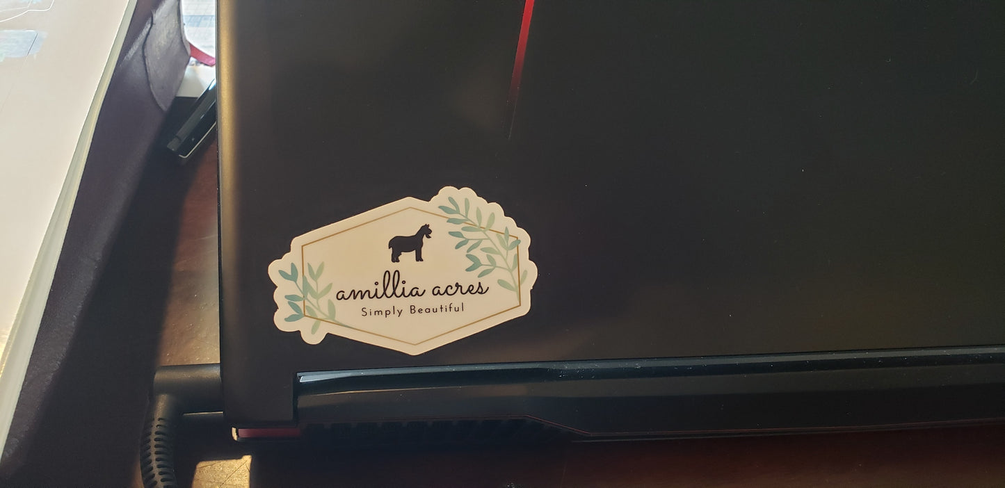 Amillia Acres Vinyl Die-Cut Sticker