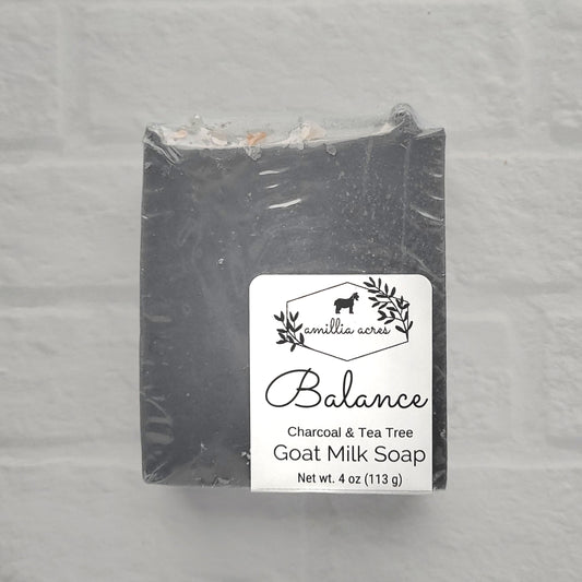 Balance Goat Milk Soap (Charcoal & Tea Tree)